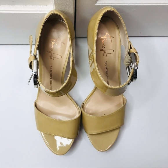 FRANCO SARTO Nude Cork Heels Size 9M - Picture 2 of 9